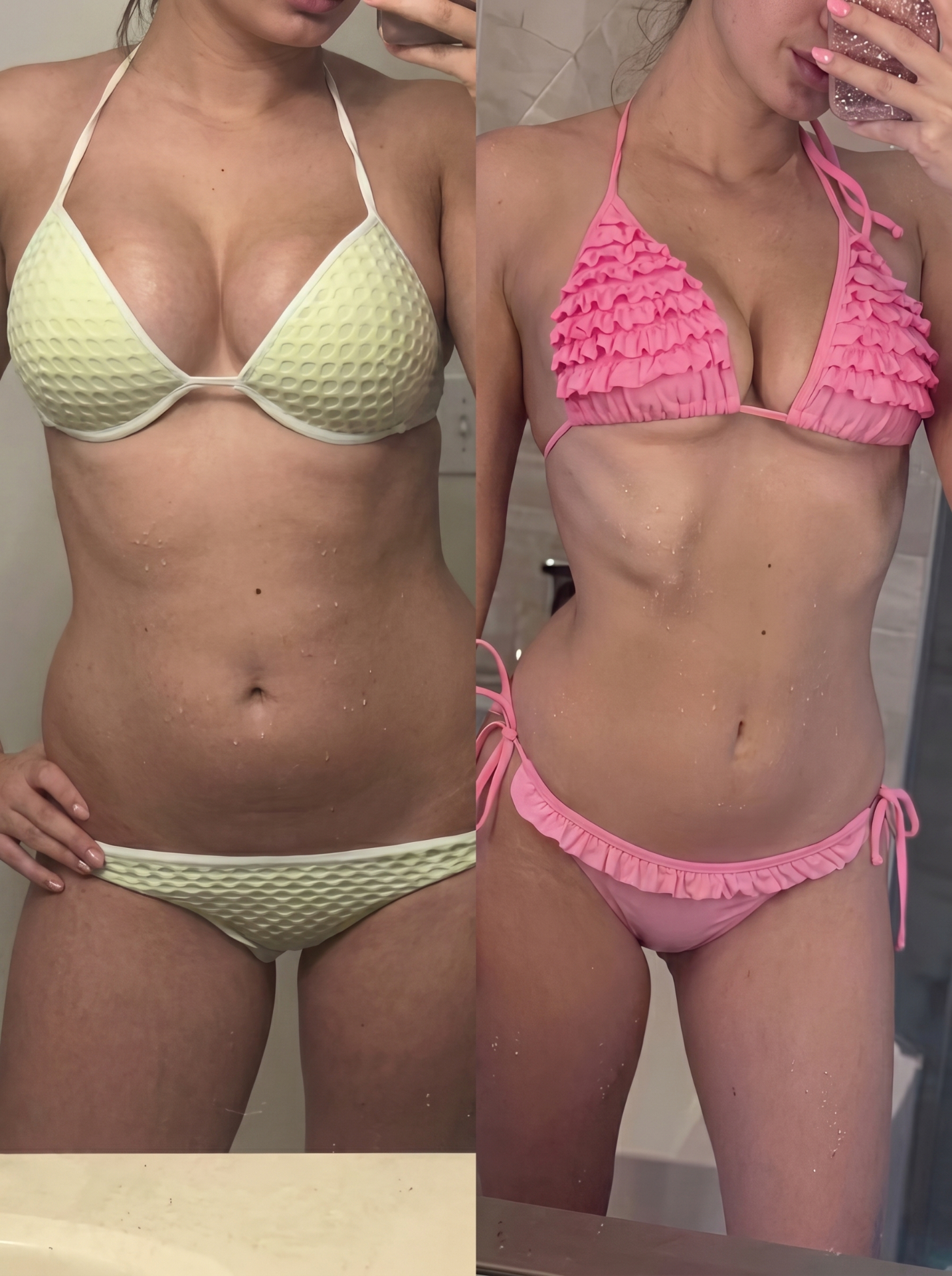 Female client before and after